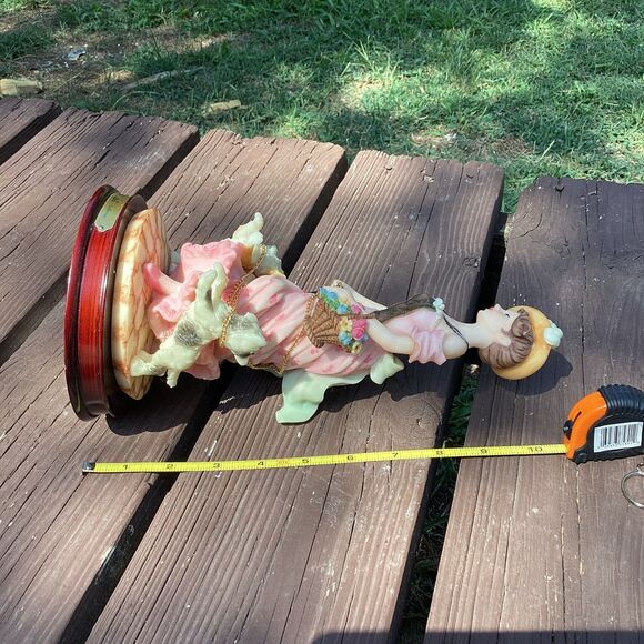 D Capoli Collection Porcelain Figurine Lady with Dogs and Flowers Collectible - Picture 6 of 6